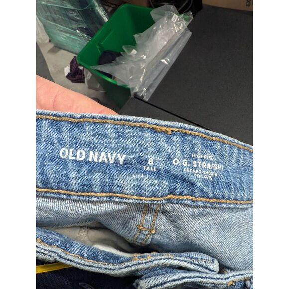 Old Navy High-Waisted O.G. Straight Ripped Tall Women's 8 - Picture 2 of 7
